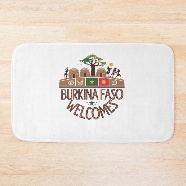 Item preview, Burkina Faso Welcomes Flag Map Ouagadougou, Bobo-Dioulasso designed and sold by AnimalsDH305.