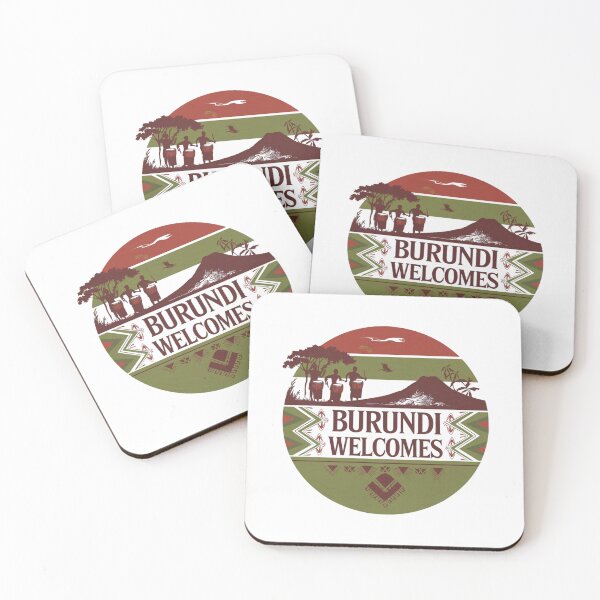 Item preview, Burundi Welcomes Flag Map Bujumbura, Lake Tanganyika designed and sold by AnimalsDH305.