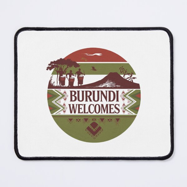 Item preview, Burundi Welcomes Flag Map Bujumbura, Lake Tanganyika designed and sold by AnimalsDH305.