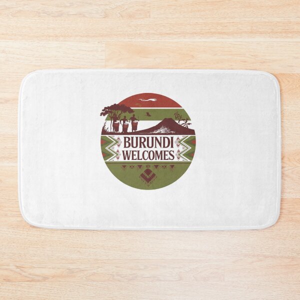 Item preview, Burundi Welcomes Flag Map Bujumbura, Lake Tanganyika designed and sold by AnimalsDH305.