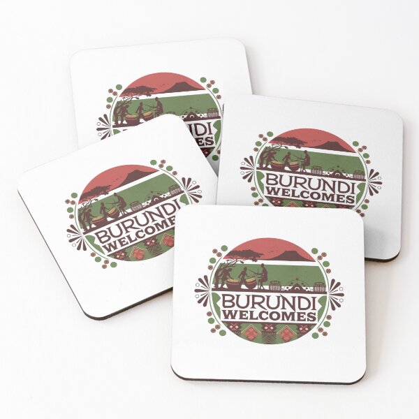 Item preview, Burundi Welcomes Flag Map Bujumbura, Lake Tanganyika designed and sold by AnimalsDH305.