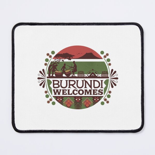 Item preview, Burundi Welcomes Flag Map Bujumbura, Lake Tanganyika designed and sold by AnimalsDH305.