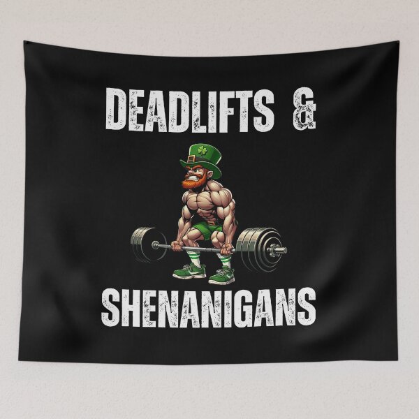 Item preview, Deadlifts and Shenanigans St. Patrick's Day Workout Gym designed and sold by snowry.