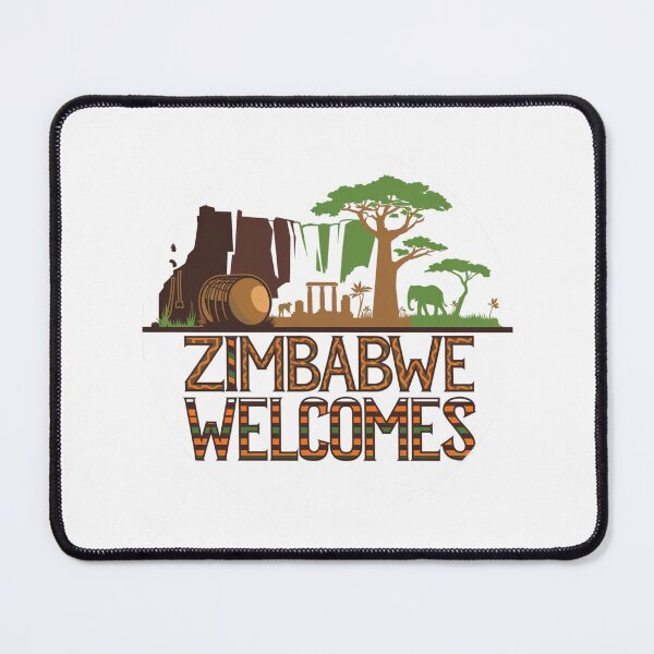 Item preview, Zimbabwe Welcomes Flag Map Victoria Falls, Harare designed and sold by AnimalsDH305.