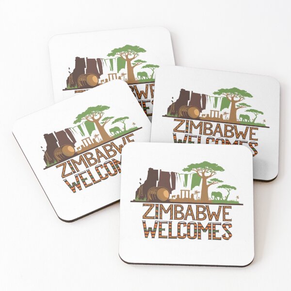 Item preview, Zimbabwe Welcomes Flag Map Victoria Falls, Harare designed and sold by AnimalsDH305.