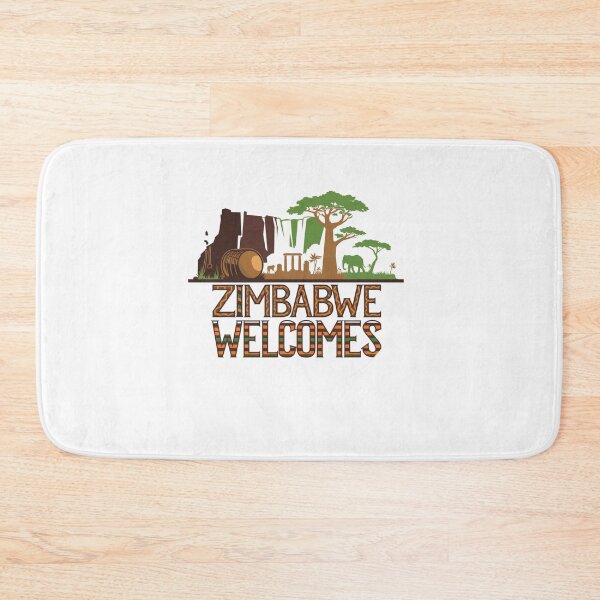 Item preview, Zimbabwe Welcomes Flag Map Victoria Falls, Harare designed and sold by AnimalsDH305.