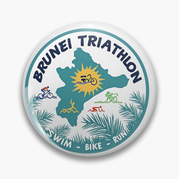 Item preview, Brunei Triathlon Illustration – Swim, Bike, Run  designed and sold by Triathlongram.