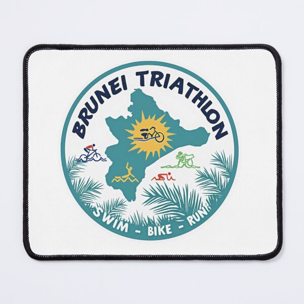 Item preview, Brunei Triathlon Illustration – Swim, Bike, Run  designed and sold by Triathlongram.