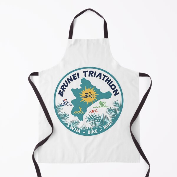 Item preview, Brunei Triathlon Illustration – Swim, Bike, Run designed and sold by Triathlongram.