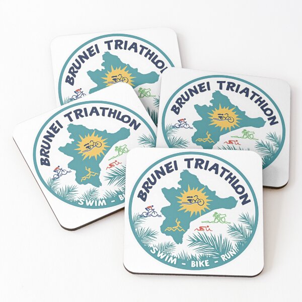 Item preview, Brunei Triathlon Illustration – Swim, Bike, Run  designed and sold by Triathlongram.