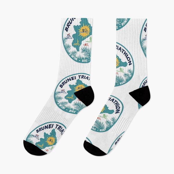 Item preview, Brunei Triathlon Illustration – Swim, Bike, Run  designed and sold by Triathlongram.