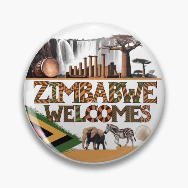 Item preview, Zimbabwe Welcomes Flag Map Victoria Falls, Harare designed and sold by AnimalsDH305.
