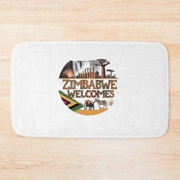 Item preview, Zimbabwe Welcomes Flag Map Victoria Falls, Harare designed and sold by AnimalsDH305.
