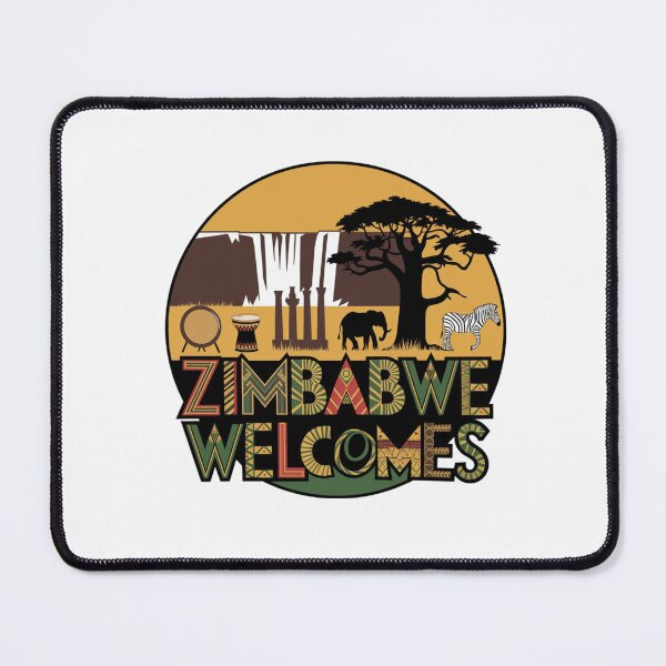 Item preview, Zimbabwe Welcomes Flag Map Victoria Falls, Harare designed and sold by AnimalsDH305.