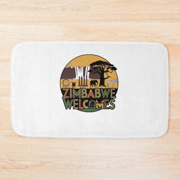 Item preview, Zimbabwe Welcomes Flag Map Victoria Falls, Harare designed and sold by AnimalsDH305.