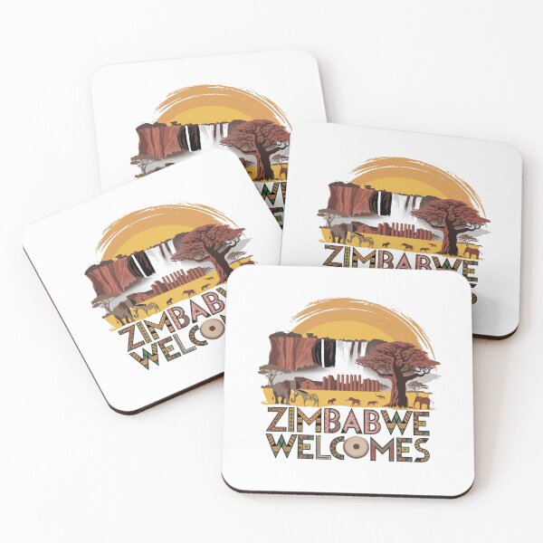 Item preview, Zimbabwe Welcomes Flag Map Victoria Falls, Harare designed and sold by AnimalsDH305.