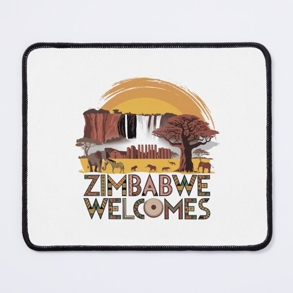 Item preview, Zimbabwe Welcomes Flag Map Victoria Falls, Harare designed and sold by AnimalsDH305.