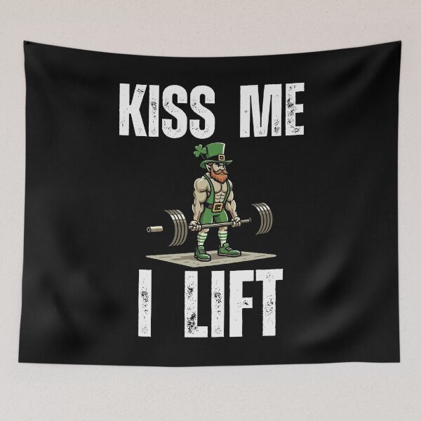 Item preview, Kiss me I lift St. Patrick's Day Workout Gym designed and sold by snowry.