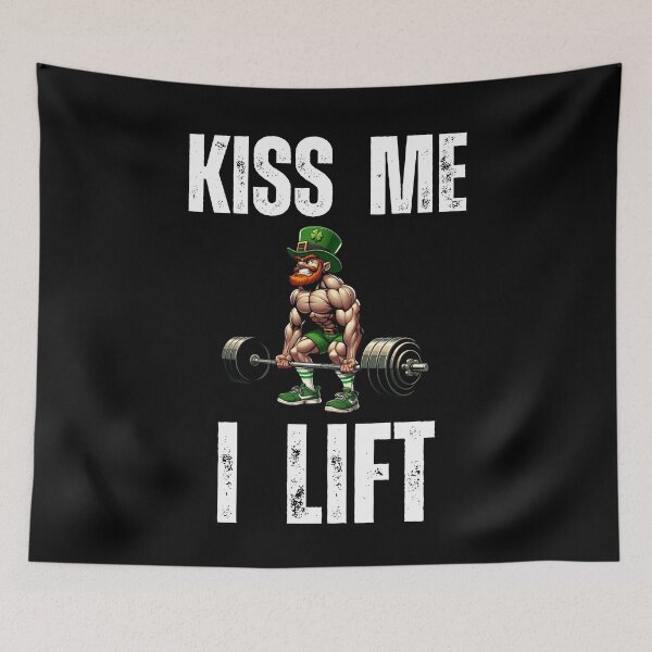 Item preview, Kiss me I lift St. Patrick's Day Workout Gym designed and sold by snowry.