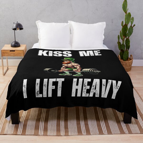 Item preview, Kiss me I lift heavy St. Patrick's Day Workout Gym designed and sold by snowry.