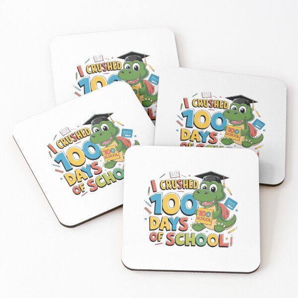 Item preview, i crushed 100 days of school dinosaur designed and sold by Mateusz Majcherek.