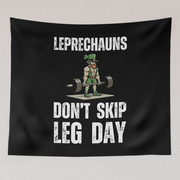 Item preview, Leprechauns don't skip leg day St. Patrick's Day Workout Gym designed and sold by snowry.