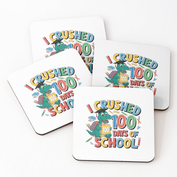 Item preview, i crushed 100 days of school dinosaur designed and sold by Mateusz Majcherek.