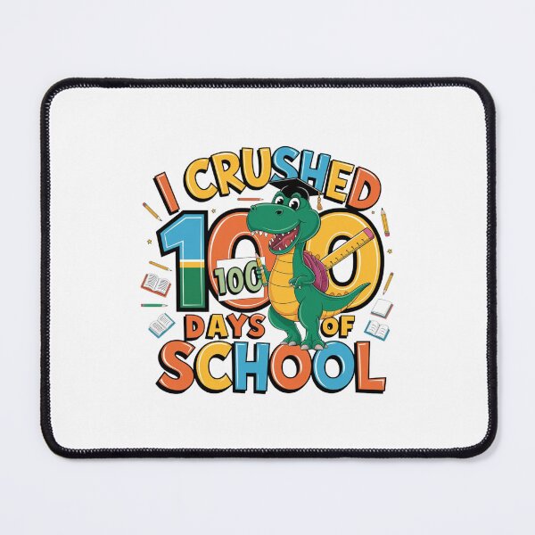 Item preview, i crushed 100 days of school dinosaur designed and sold by Mateusz Majcherek.