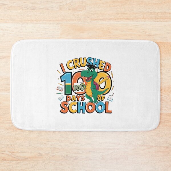 Item preview, i crushed 100 days of school dinosaur designed and sold by Mateusz Majcherek.