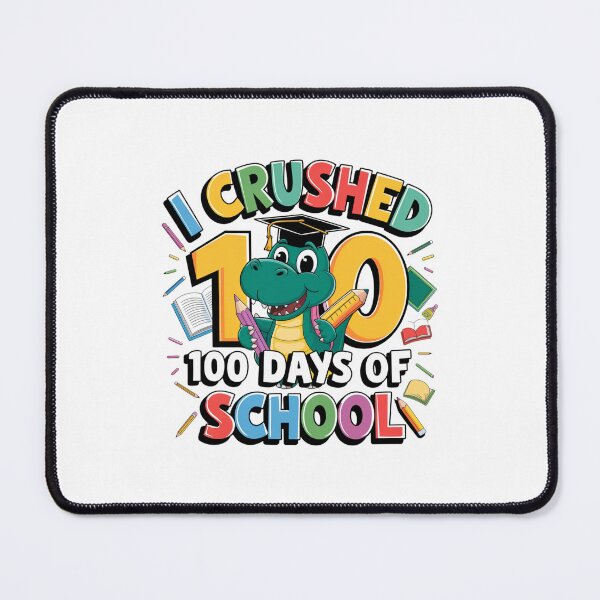Item preview, i crushed 100 days of school dinosaur designed and sold by Mateusz Majcherek.