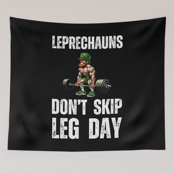 Item preview, Leprechauns don't skip leg day St. Patrick's Day Workout Gym designed and sold by snowry.
