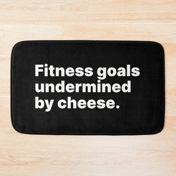 Item preview, Fitness goals undermined by cheese | White text designed and sold by ThingsOnTees.