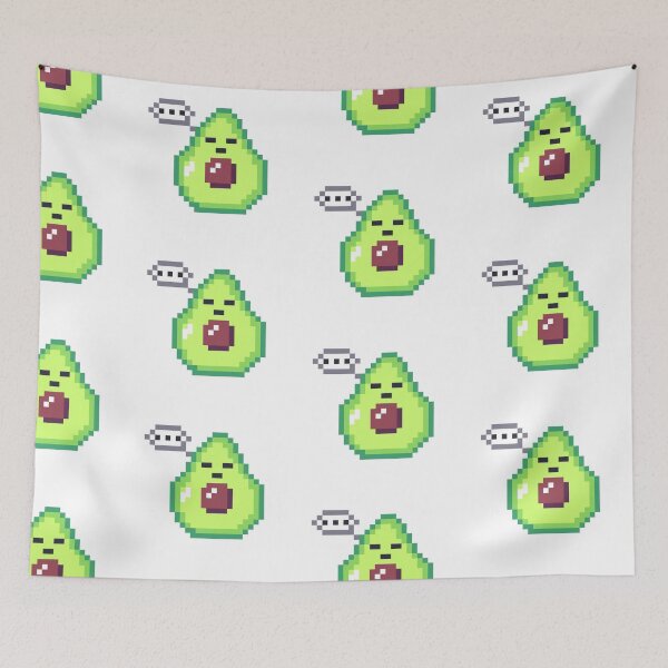 Item preview, Kawaii avocado pixel art with dots designed and sold by ZerpaGiovanna.