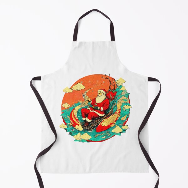 Item preview, Santa Claus Riding Koi Fish , Unique Santa Christmas , Colorful Santa Ar, Fun Holiday Graphic , Santa Fantasy designed and sold by Indyadizine.