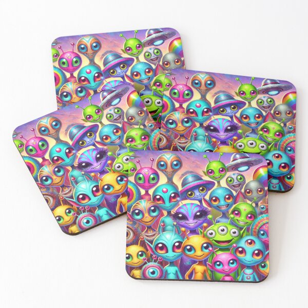 Item preview, Cute Happy Alien Family Group Photo - Life Beyond Earth designed and sold by WyckedLynn.