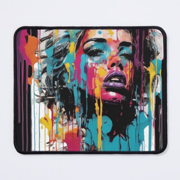 Item preview, Vivid Emotions: Abstract Portrait in Dripping Colors designed and sold by 48remarks.