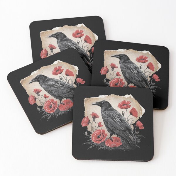 Item preview, Gothic Raven Rose Design – Vintage Floral Crow – Enchanting Art Inspired by Nature and Tradition designed and sold by love3617.