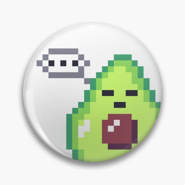 Item preview, Kawaii avocado pixel art with dots designed and sold by ZerpaGiovanna.
