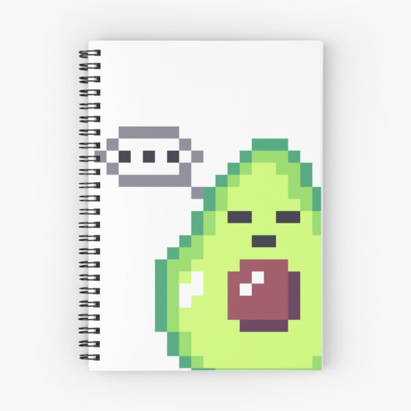 Item preview, Kawaii avocado pixel art with dots designed and sold by ZerpaGiovanna.