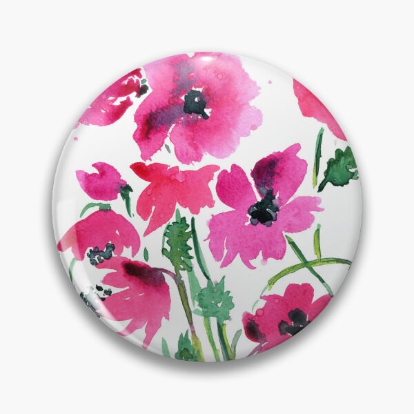 Item preview, Pink poppy watercolor painting designed and sold by AnissaF.