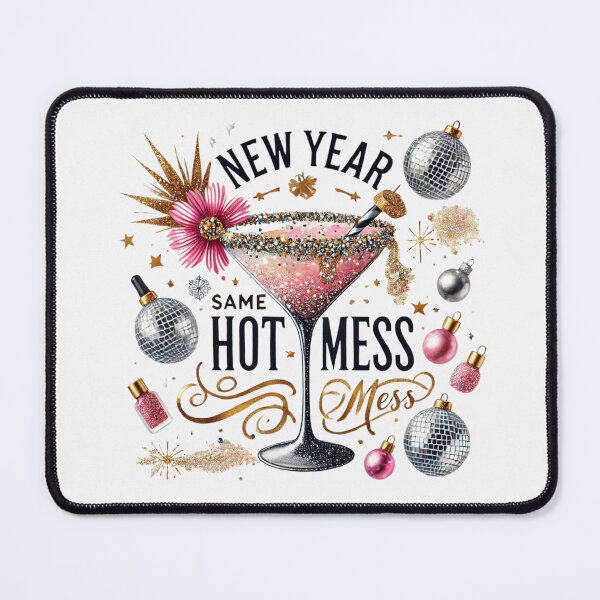 Item preview, New Year Party Sweat, New Year Celebration, New Year 2025 Sweat, New Year Same Hot Mess, Martini Christmas, designed and sold by Matrixstore.