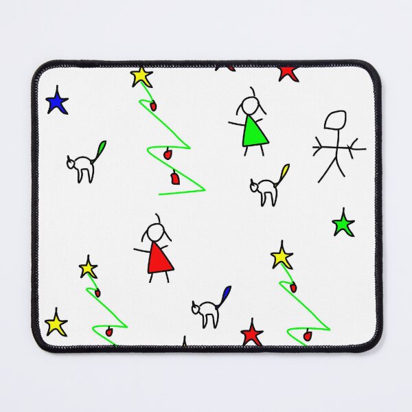 Item preview, Christmas tree with stars and stickmen designed and sold by hermarartonline.
