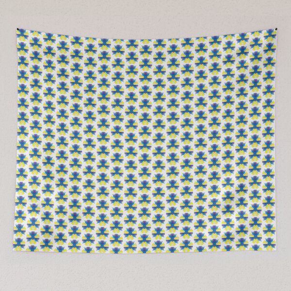 Item preview, Flower gold blue designed and sold by artnatago.