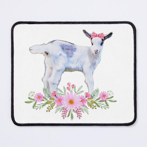 Item preview, Sweet baby goat, Nigerian Dwarf kid with bow and florals designed and sold by CritterCapers.