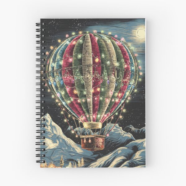 Item preview, Holiday Hot Air Balloon Over Snowy Mountains designed and sold by McVrax.