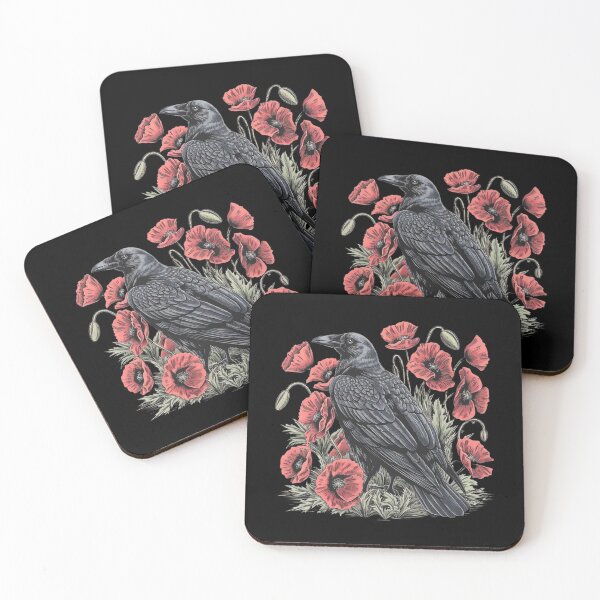 Item preview, Gothic Raven Rose Design – Vintage Floral Crow – Enchanting Art Inspired by Nature and Tradition designed and sold by love3617.