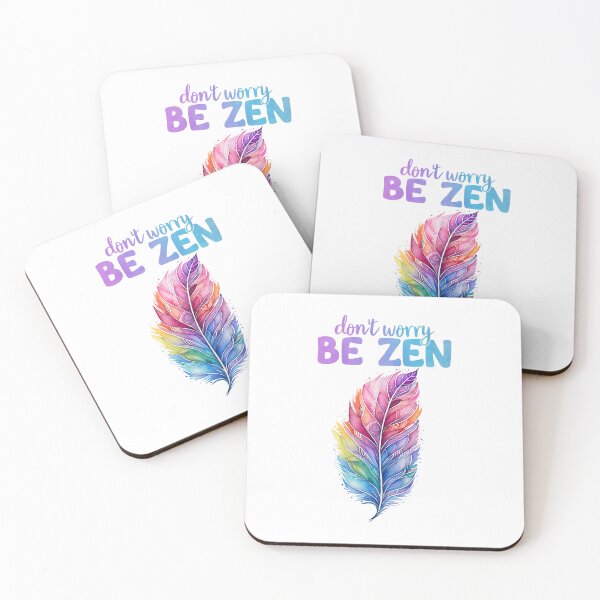 Item preview, Don’t Worry, Be Zen Feather designed and sold by Blissvortexshop.