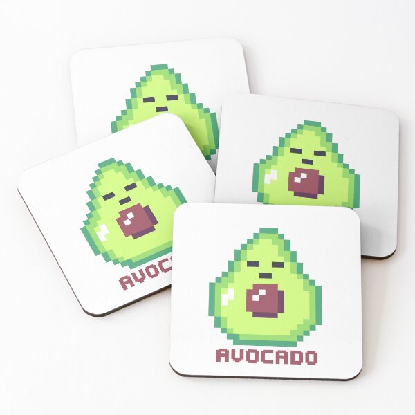Item preview, Kawaii avocado pixel art designed and sold by ZerpaGiovanna.