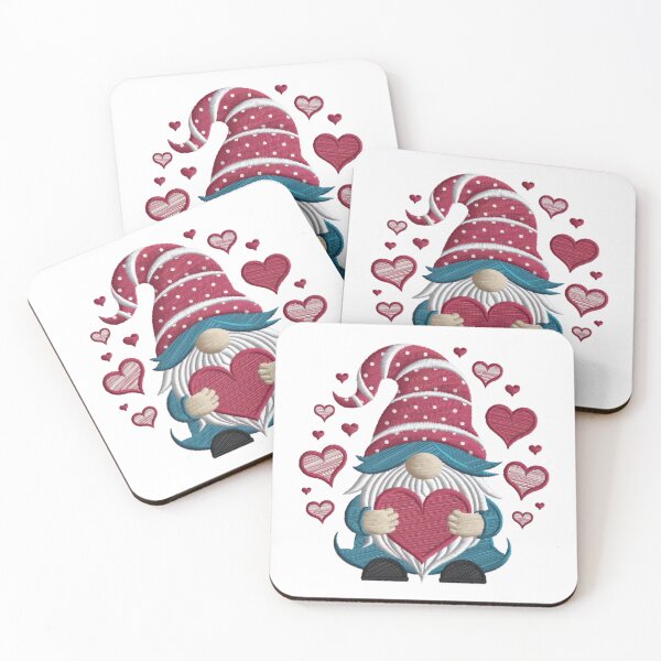 Item preview, embroidery valentine gnome designed and sold by jkrphoto.