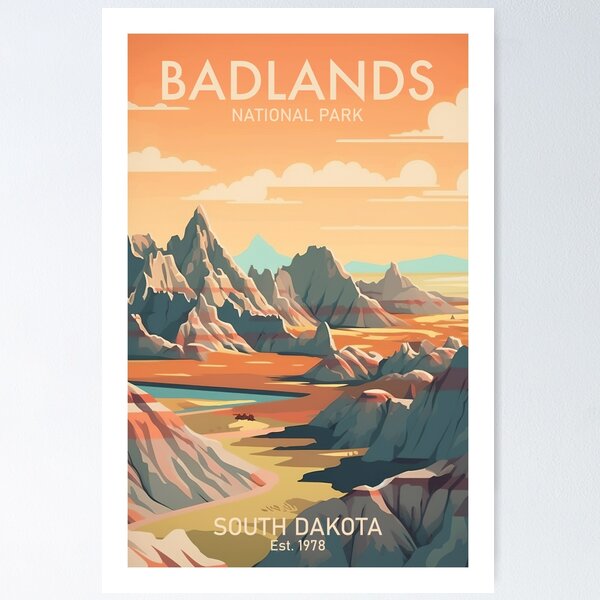 Item preview, BADLANDS NATIONAL PARK designed and sold by MarkedArtPrints.
